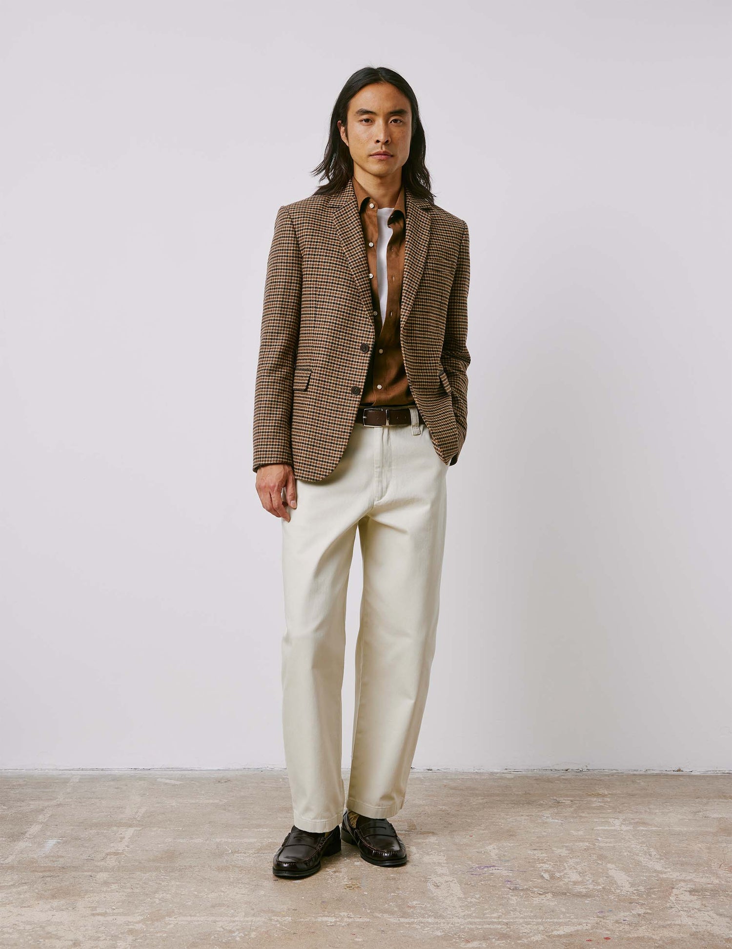 Auguste brown shirt - Flannel - French Collar#4