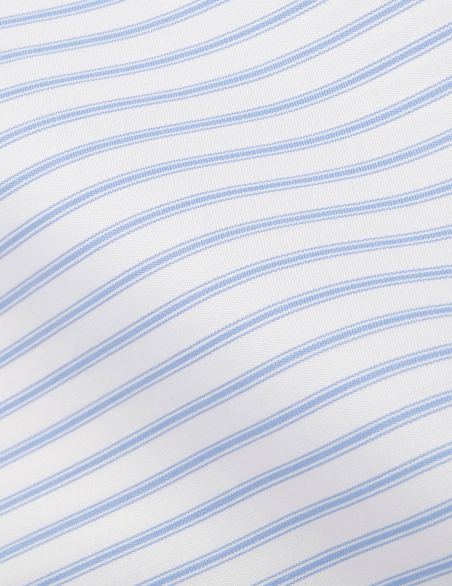 Chemise Carl rayée bleue - Popeline - Col Droit ouvert#6