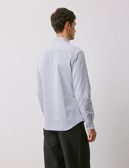 Carl navy striped shirt