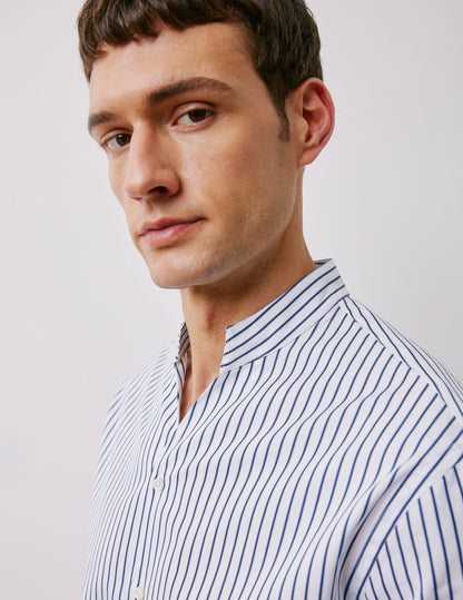 Carl navy striped shirt