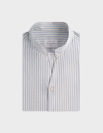 Carl blue striped shirt