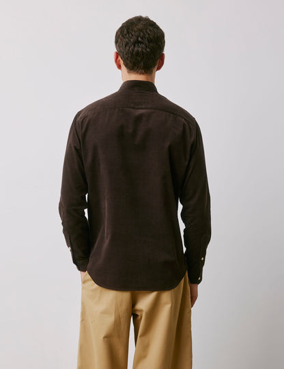 Chemise Carl en velours marron
