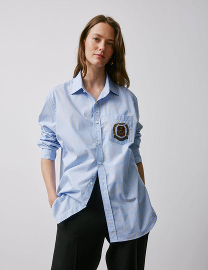 Chemise Emilio rayée bleue