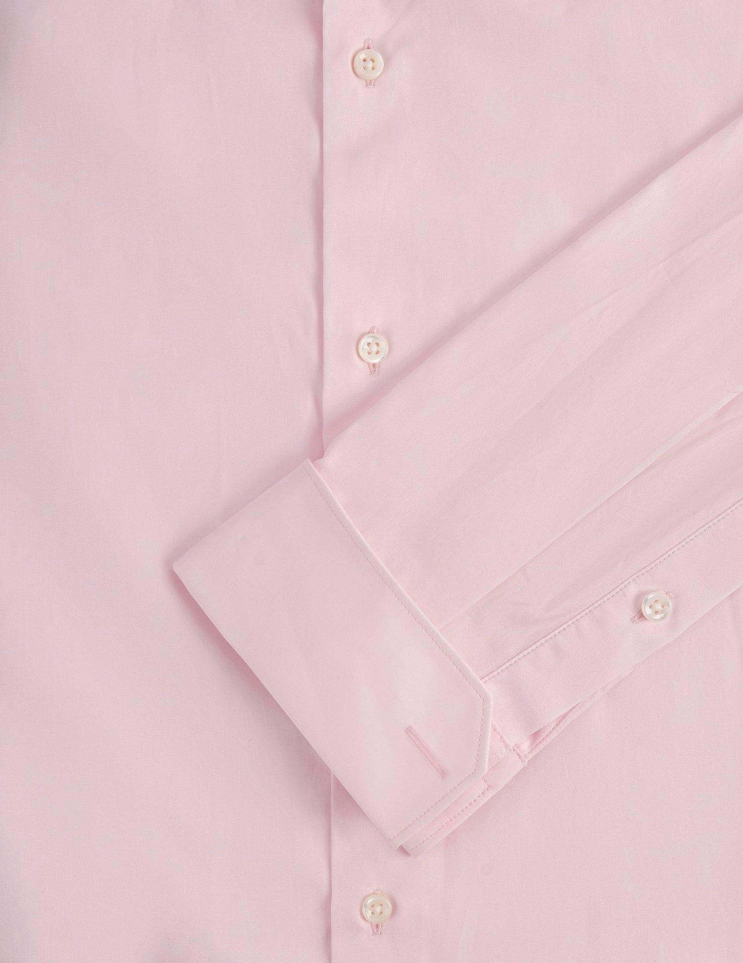 Chemise semi-ajustée rose - Popeline - Col Figaret - Poignets Mousquetaires#3