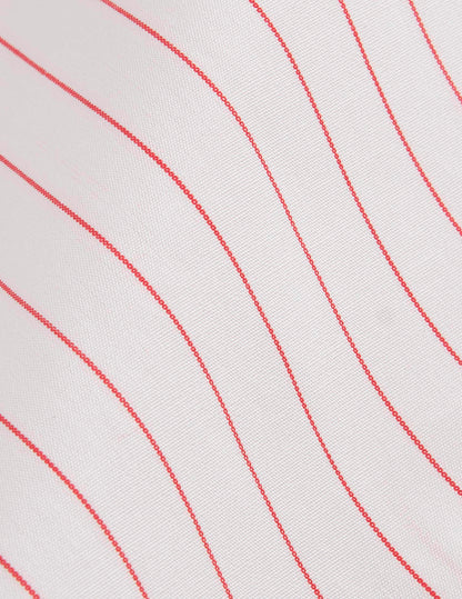 Chemise ajustée rayée rouge