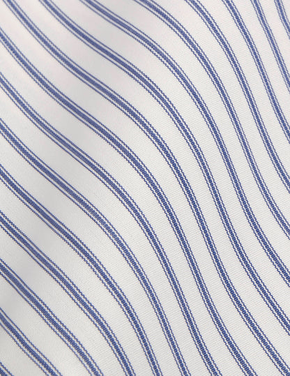Chemise semi-ajustée rayée marine