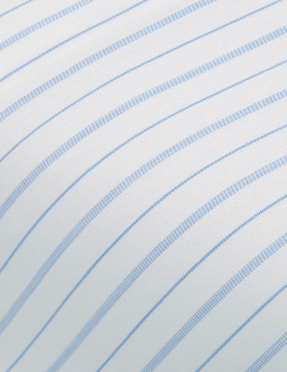 Chemise semi-ajustée Voyage rayée bleue