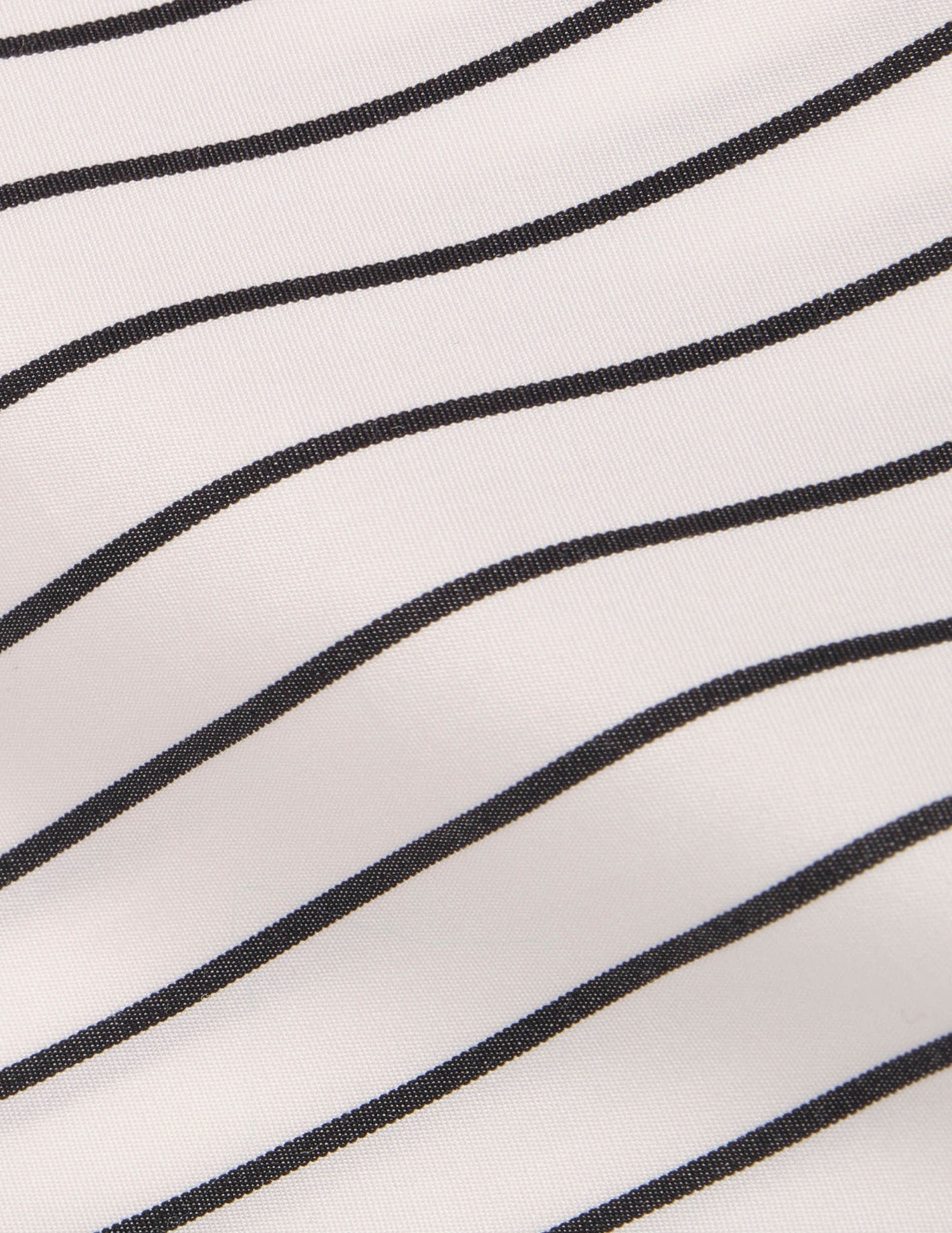 Chemise semi-ajustée rayée noire - Popeline - Col Figaret#2