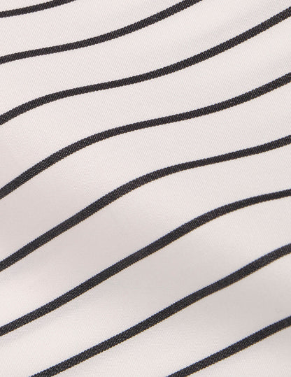 Chemise semi-ajustée rayée noire