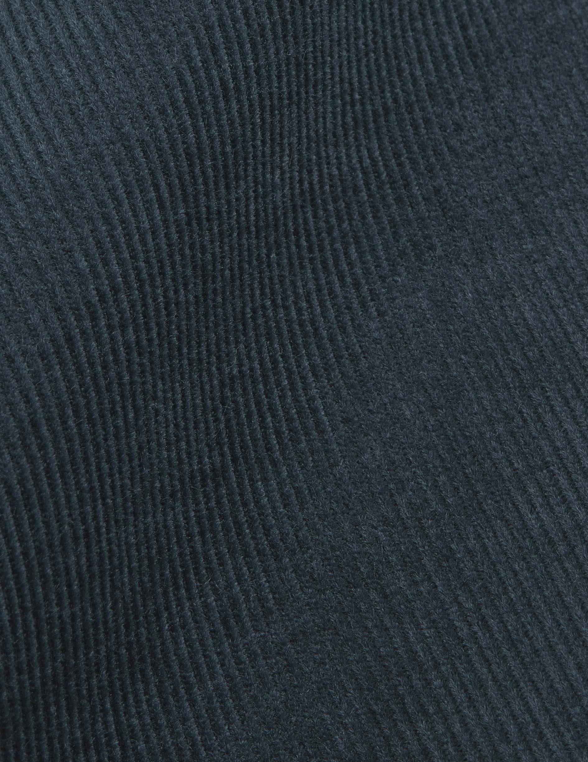 Chemise Gabriel en velours bleu - Velours - Col Américain