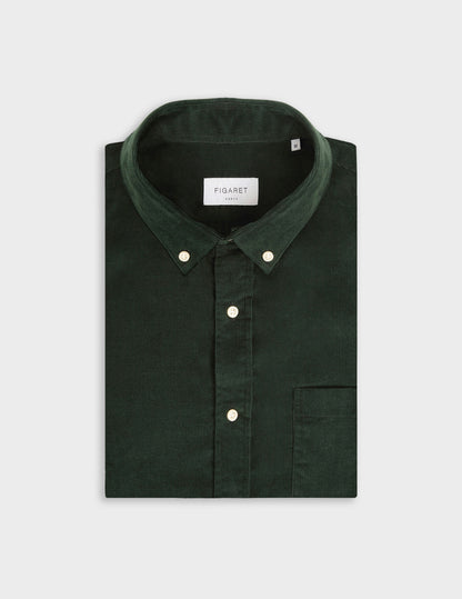 Chemise Gabriel en velours vert