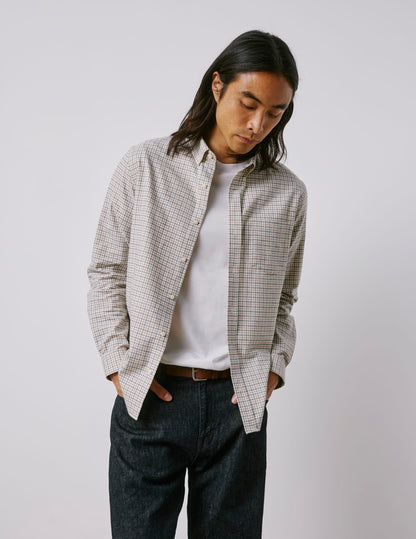 Gabriel brown checked shirt