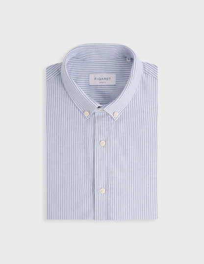Chemise Gaspard rayée bleue