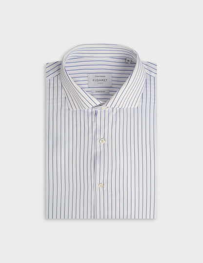 Chemise classique rayée bleue
