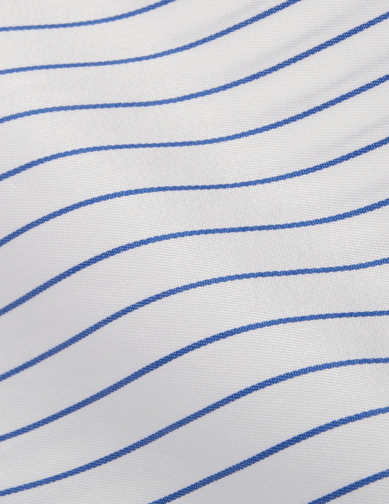 Chemise classique rayée bleue - Twill - Col Italien - Poignets Mousquetaires#2