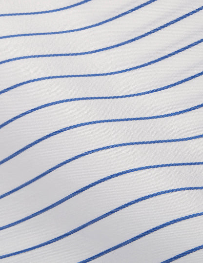 Chemise classique rayée bleue