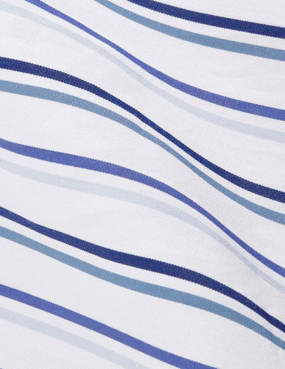 Chemise ajustée rayée bleue