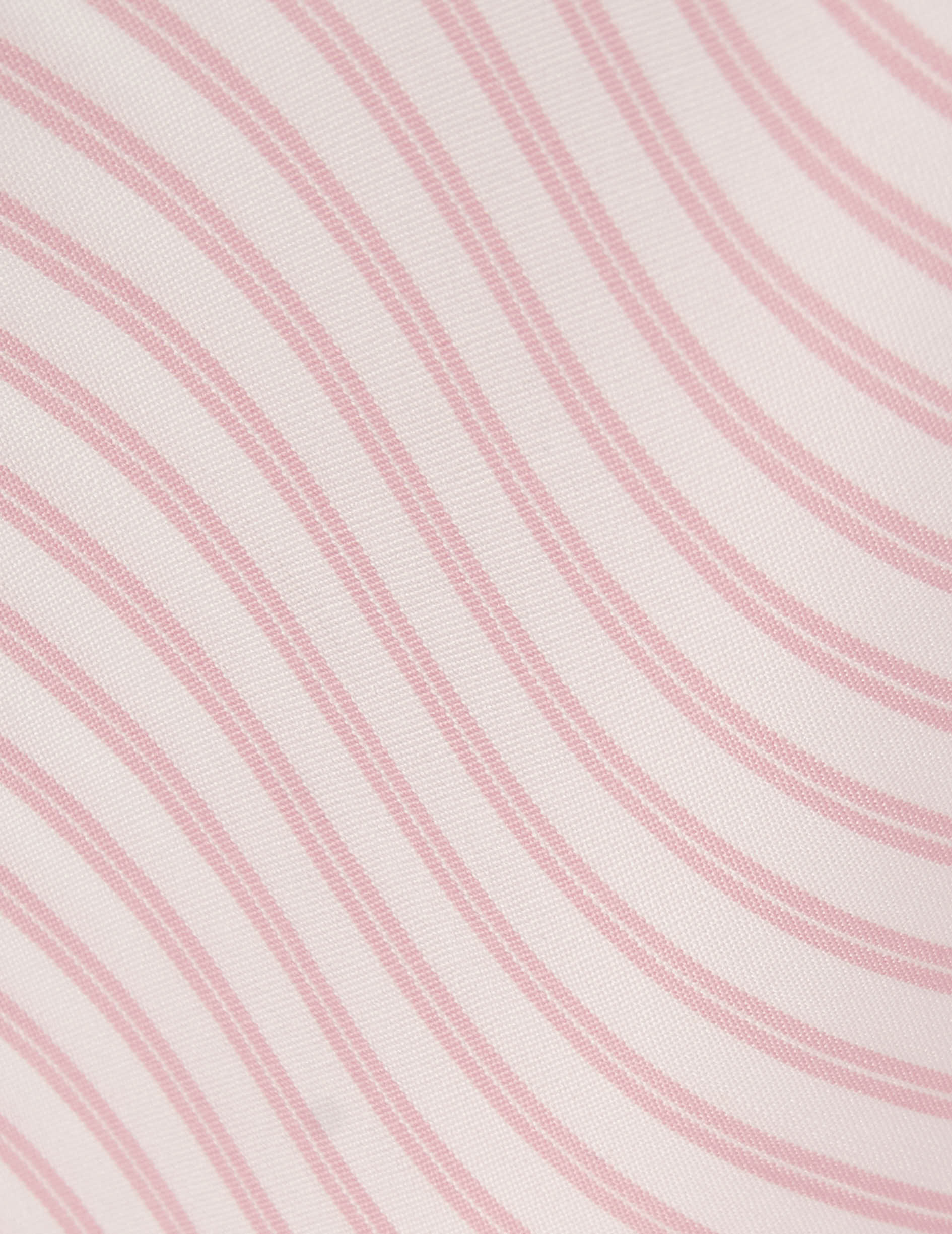 Chemise ajustée rayée rose - Popeline - Col Italien