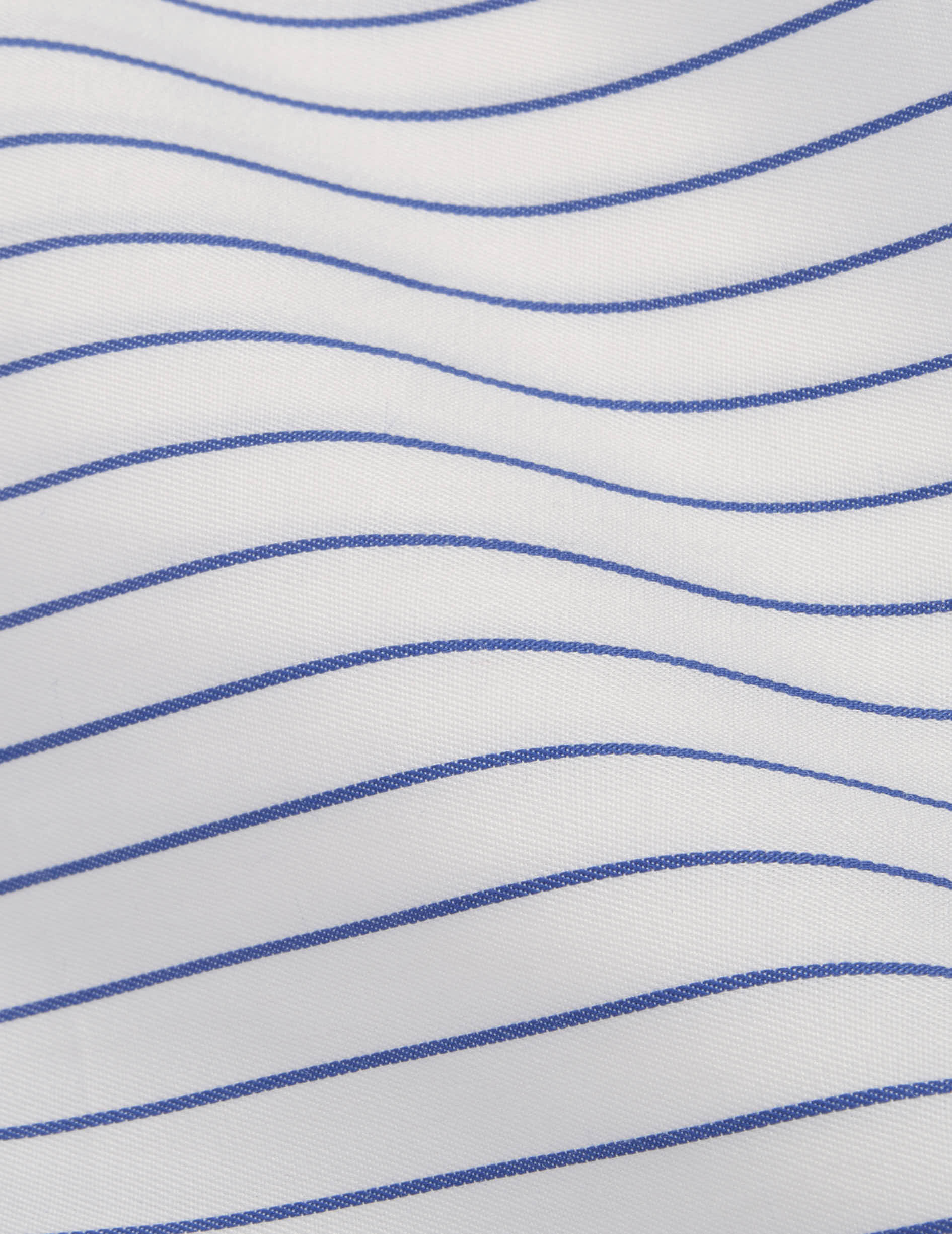 Chemise classique rayée bleue - Twill - Col Italien