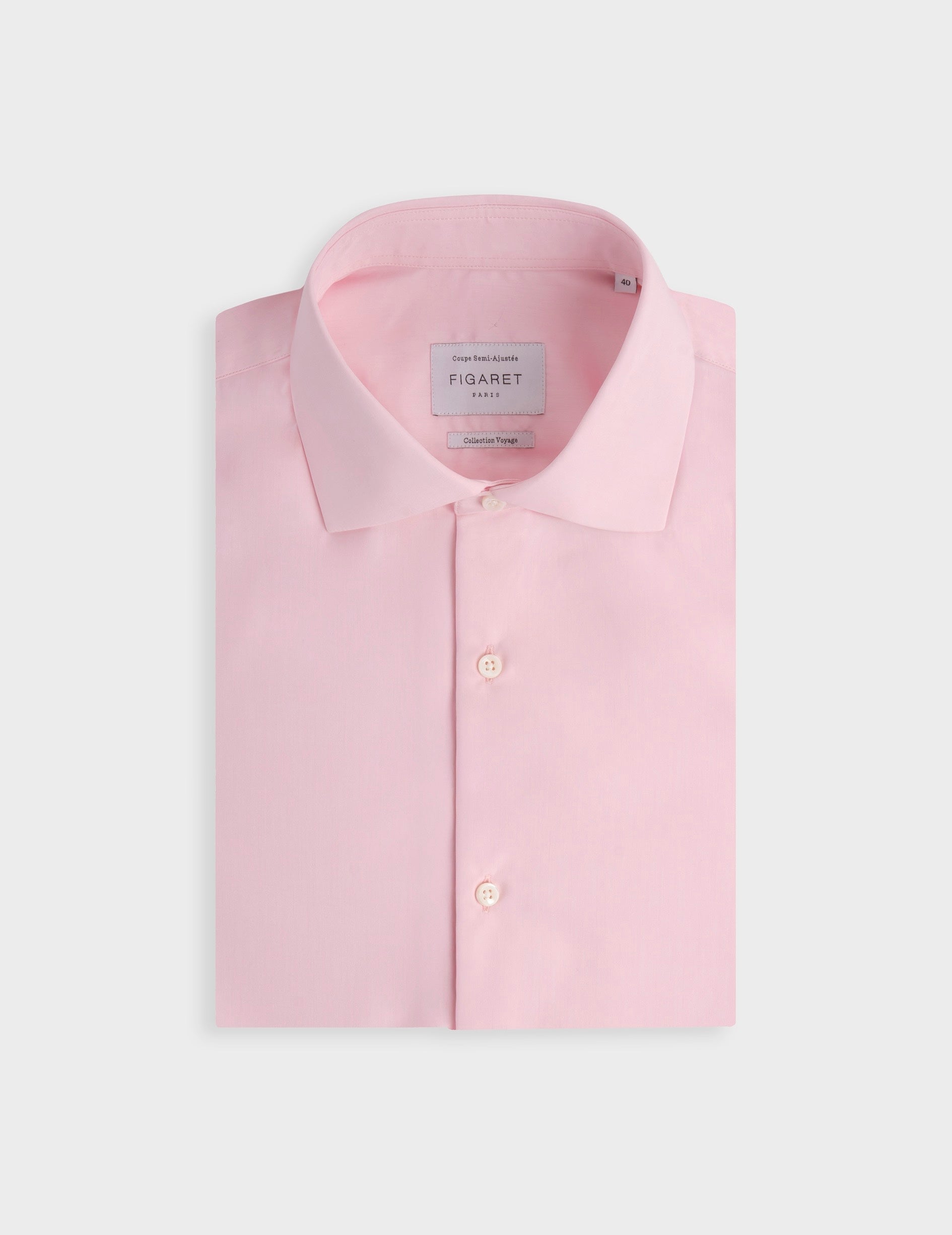 Chemise semi-ajustée Voyage rose