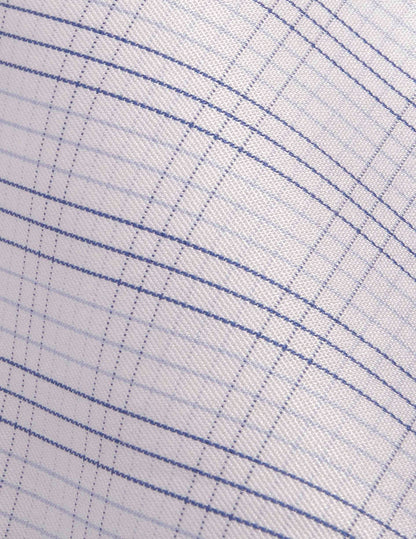 Chemise semi-ajustée à carreaux bleus