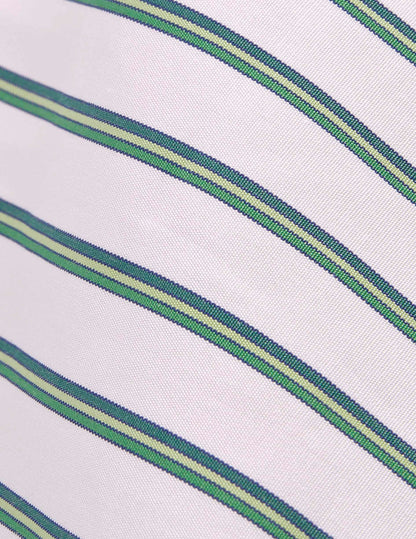 Chemise semi-ajustée rayée verte