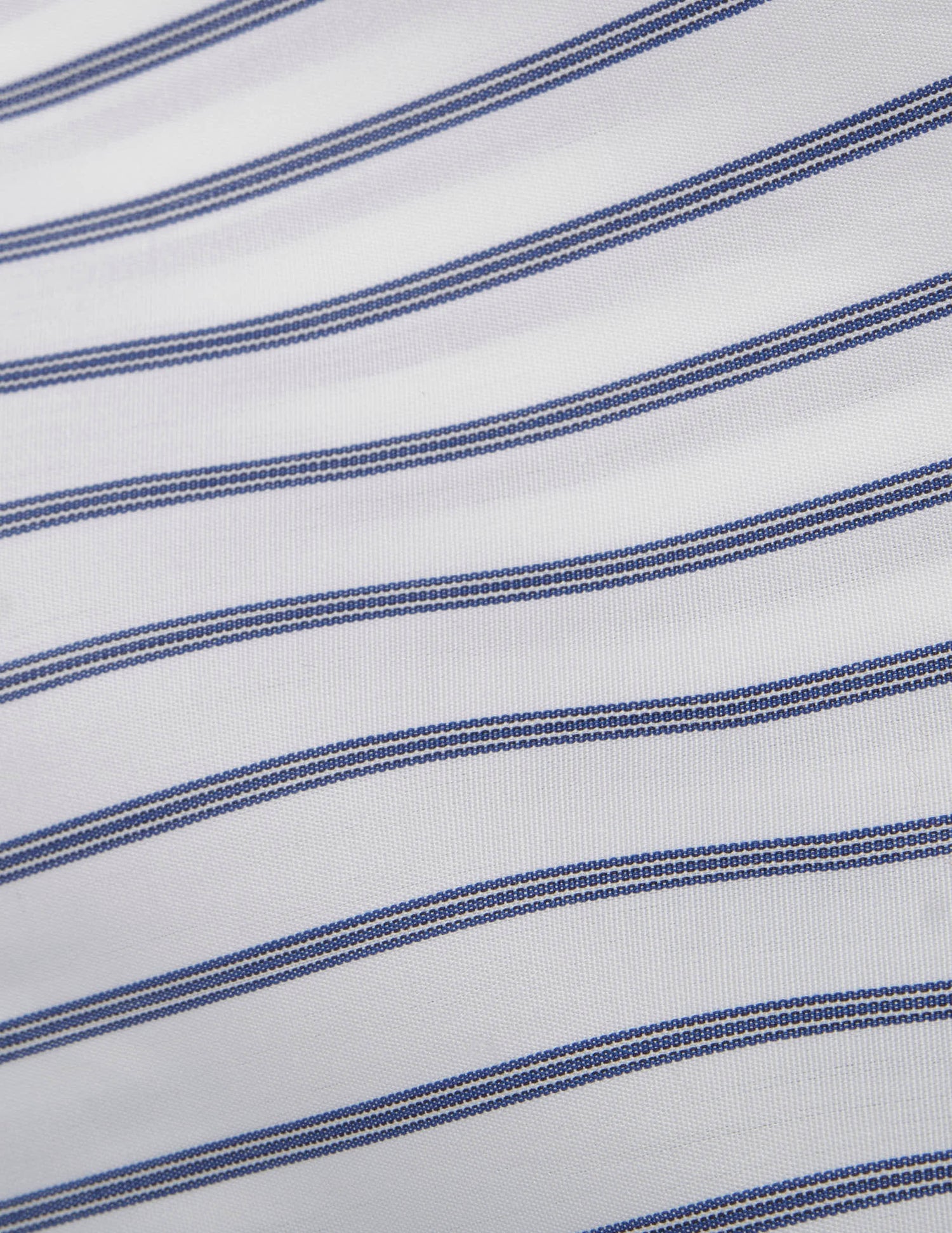 Chemise semi-ajustée Voyage rayée bleue - Popeline - Col Italien - Repassage facile#2