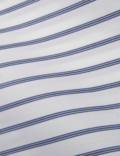 Chemise semi-ajustée Voyage rayée bleue