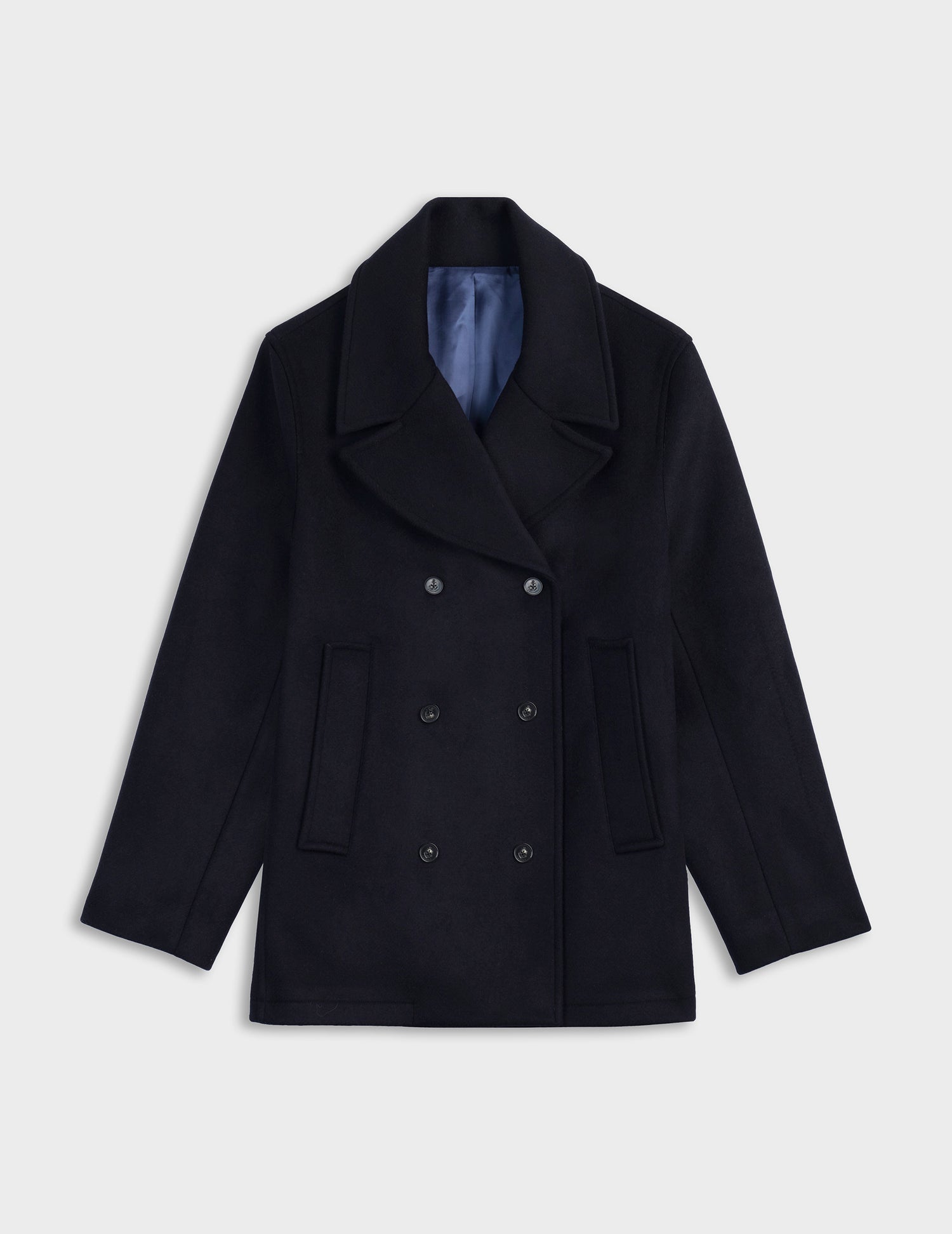 Caban Martin en drap de laine marine