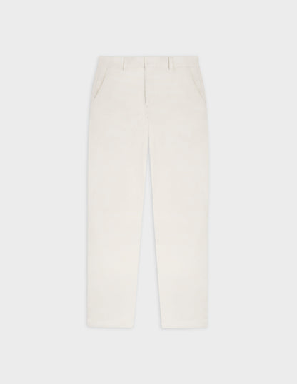 Pantalon Marco en canvas de coton écru