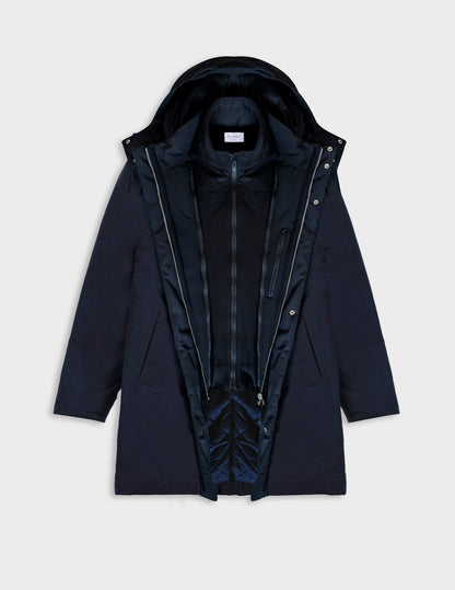 Iliame navy technical fabric parka