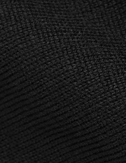 Pull Ilian en laine mérinos noire