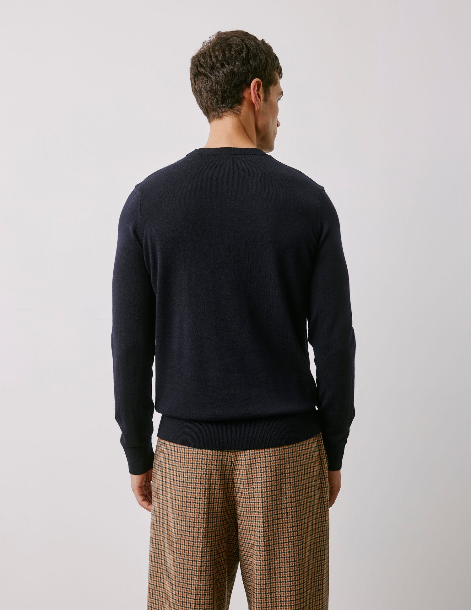 Pull Massimo en laine mérinos marine