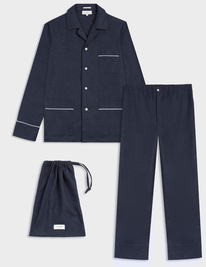 Pyjama Louis en flanelle marine