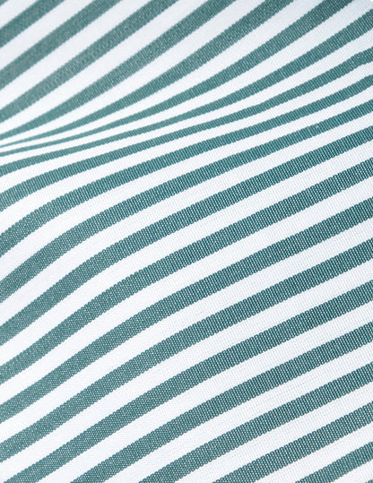 Pyjama Louis en popeline rayée verte