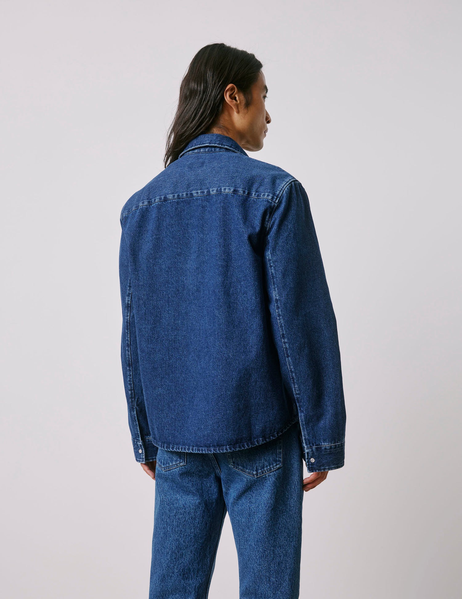 Surchemise Merwann en denim bleu