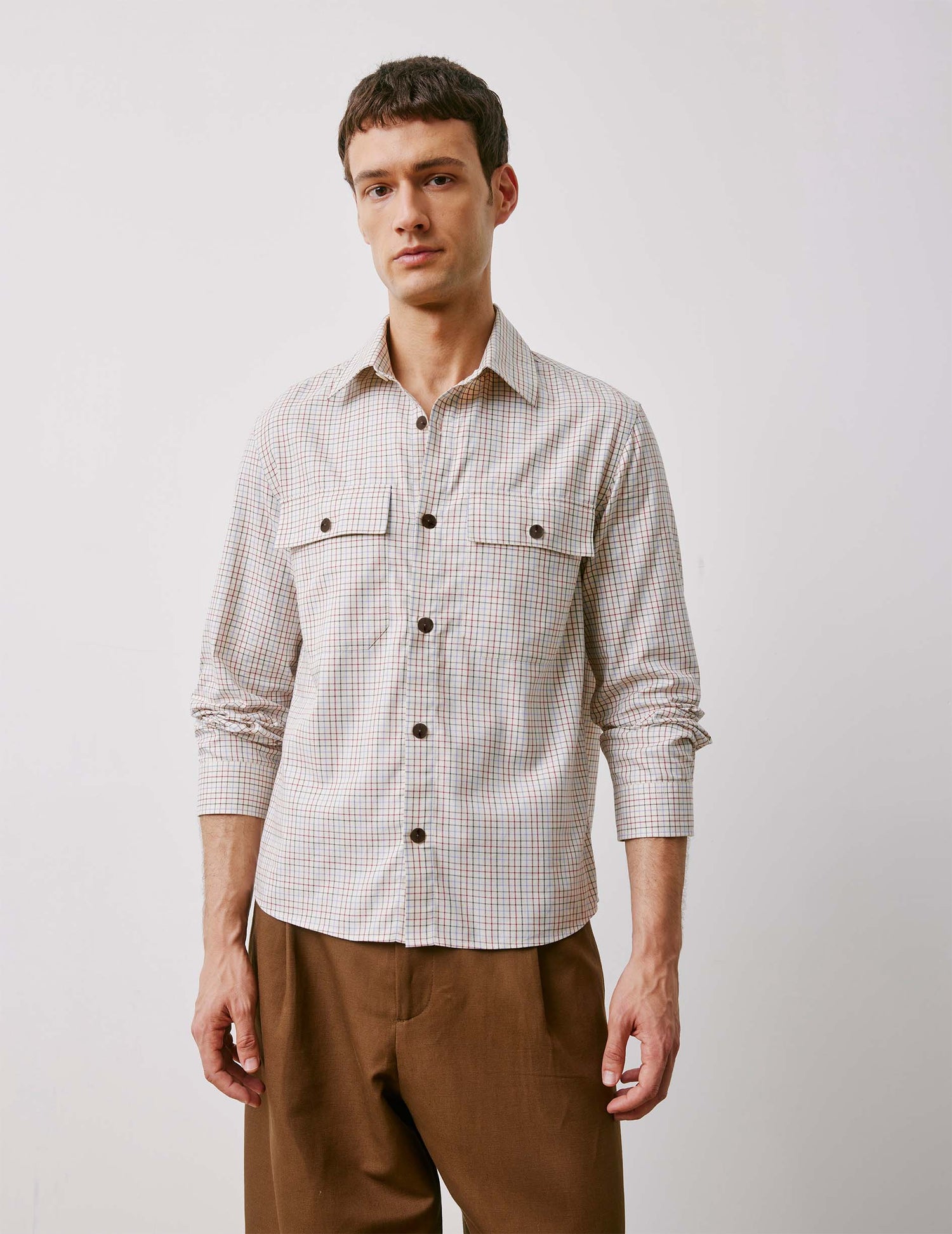 Chemise Visconti à carreaux - Flanelle - Col Chemise