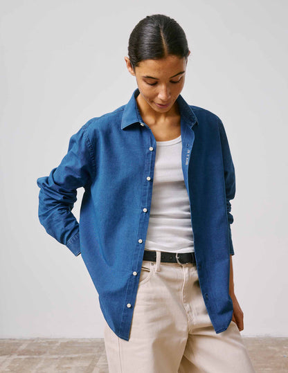 Chemise mixte Je t'aime en denim