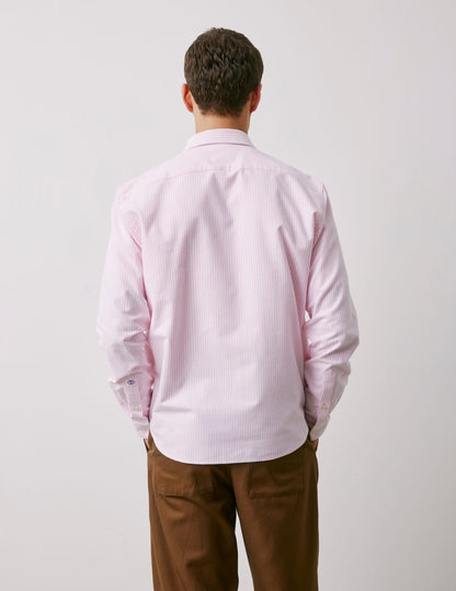 Chemise mixte "Je t'aime" rayée rose