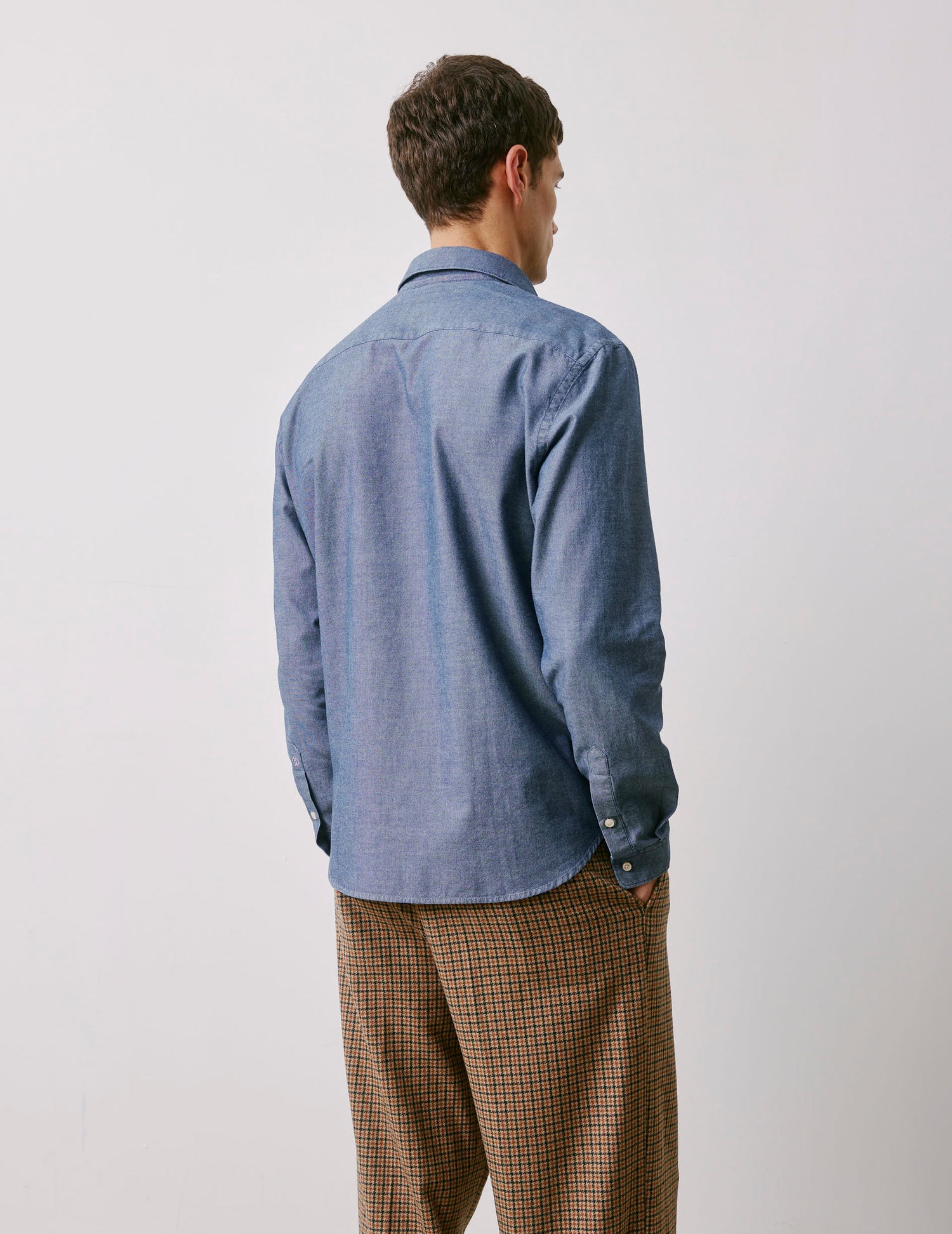 Chemise mixte "Je t'aime" en denim bleu - Denim - Col Figaret#3