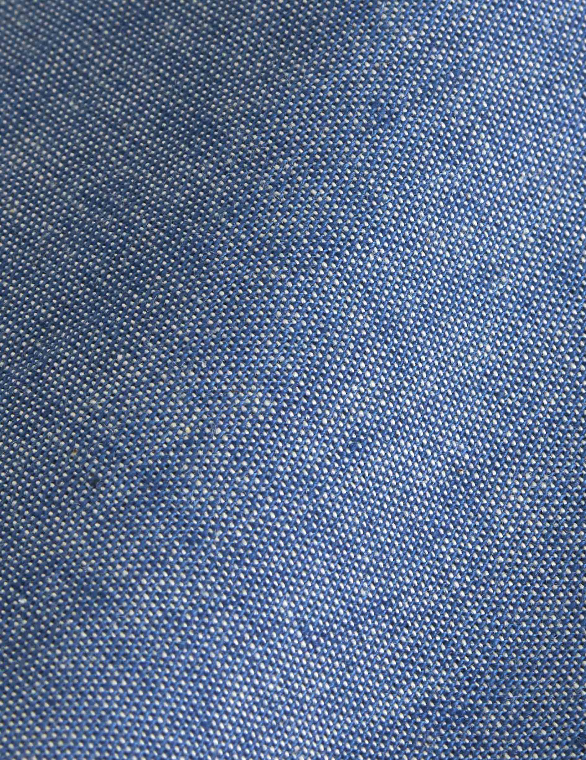 Chemise Paolo bleue - Chambray - Col Français