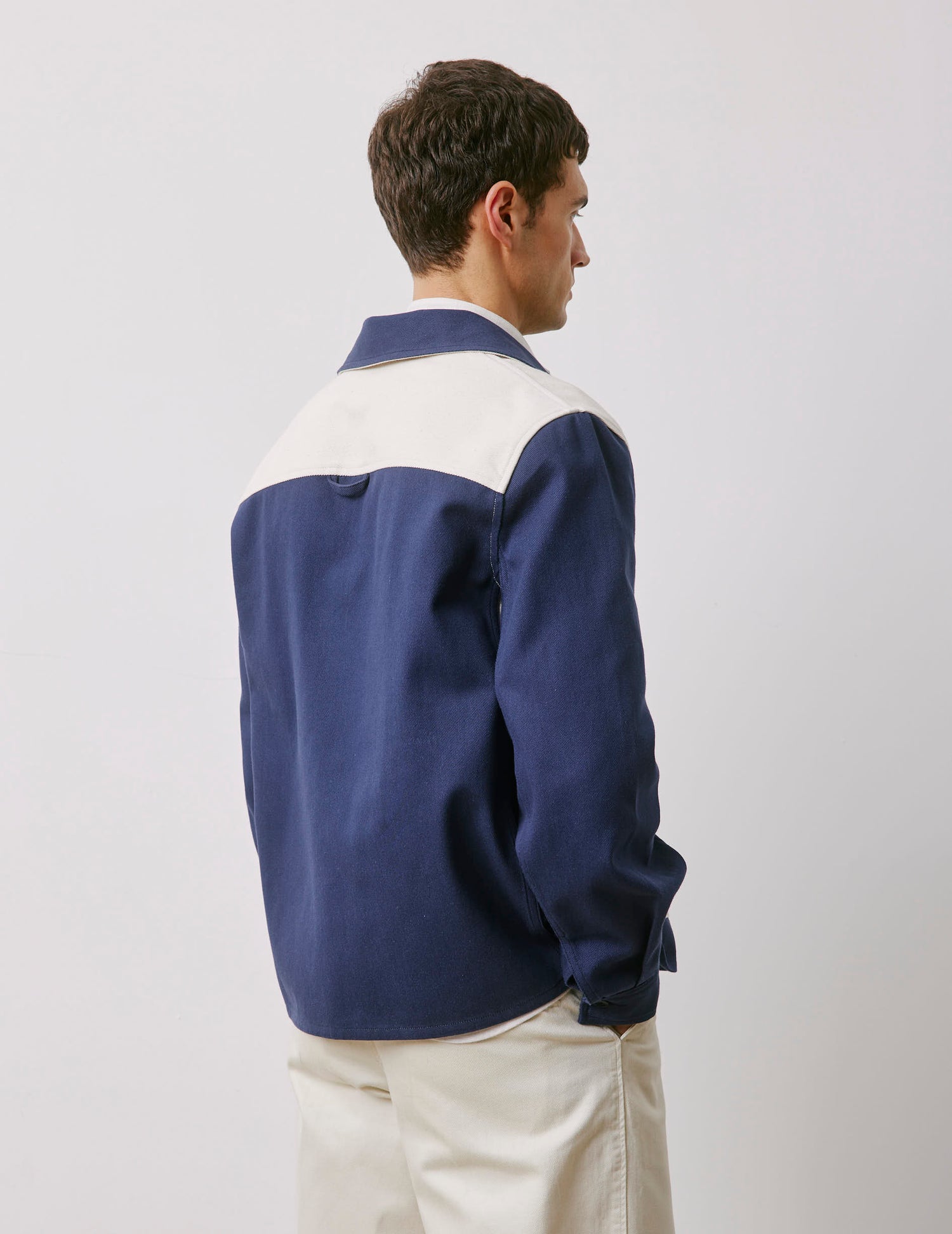 Fun overshirt Mael en twill marine