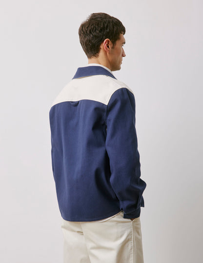 Mael navy twill fun overshirt