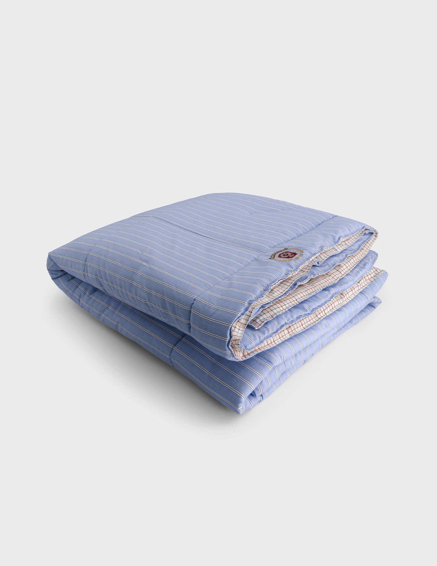 Édredon Nido bleu rayé et carreaux