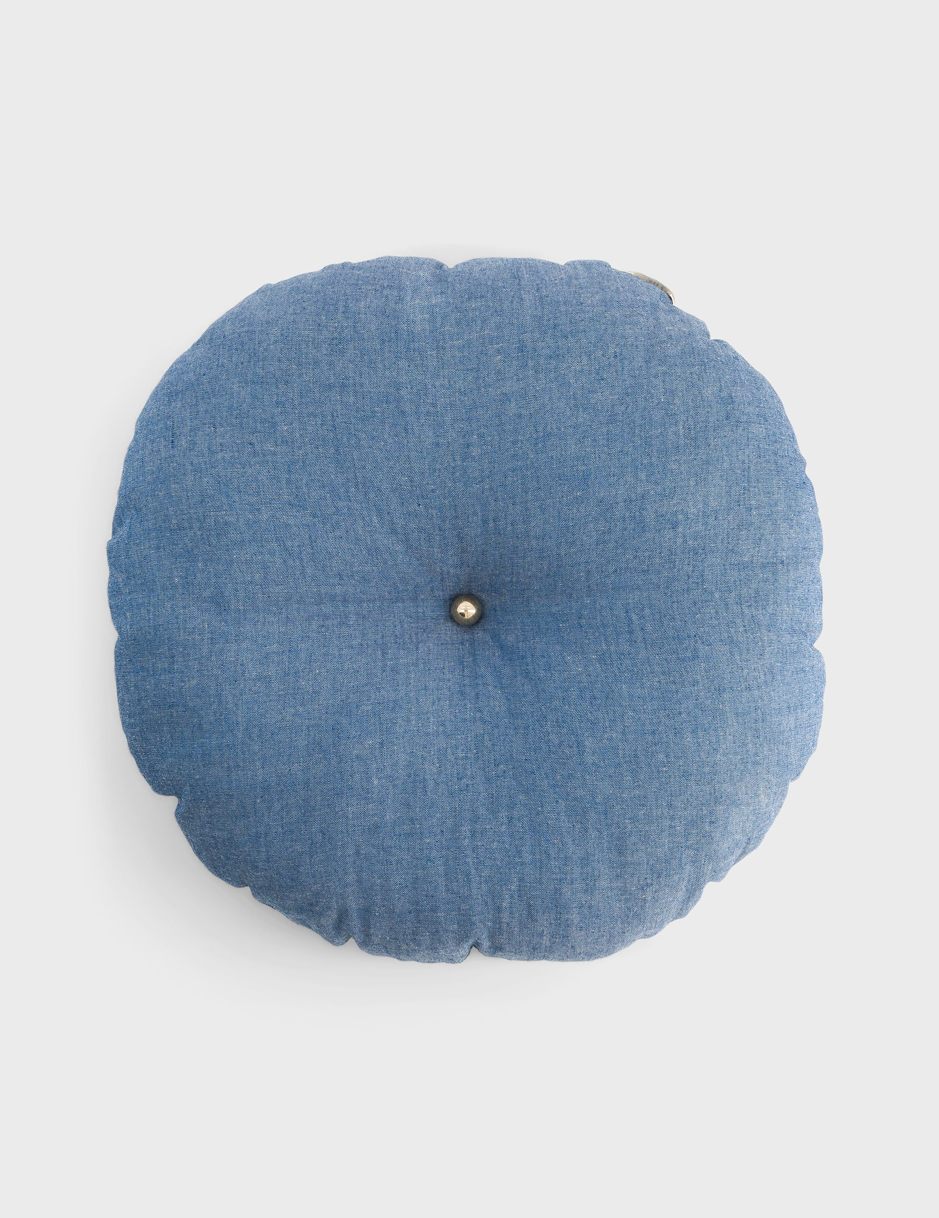 Coussin Pandoro en chambray bleu