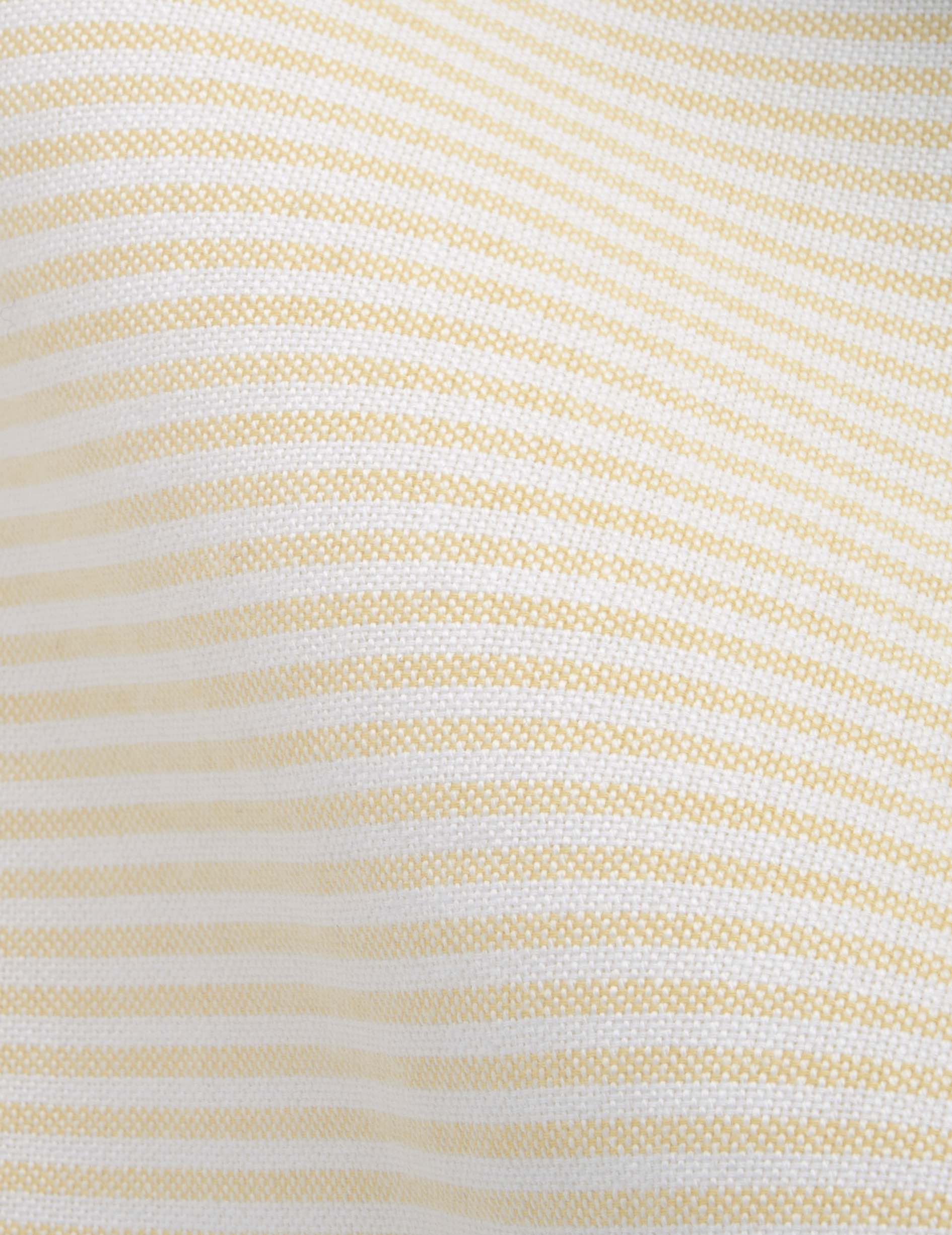 Ambre Striped yellow shirt - Oxford - Shirt Collar