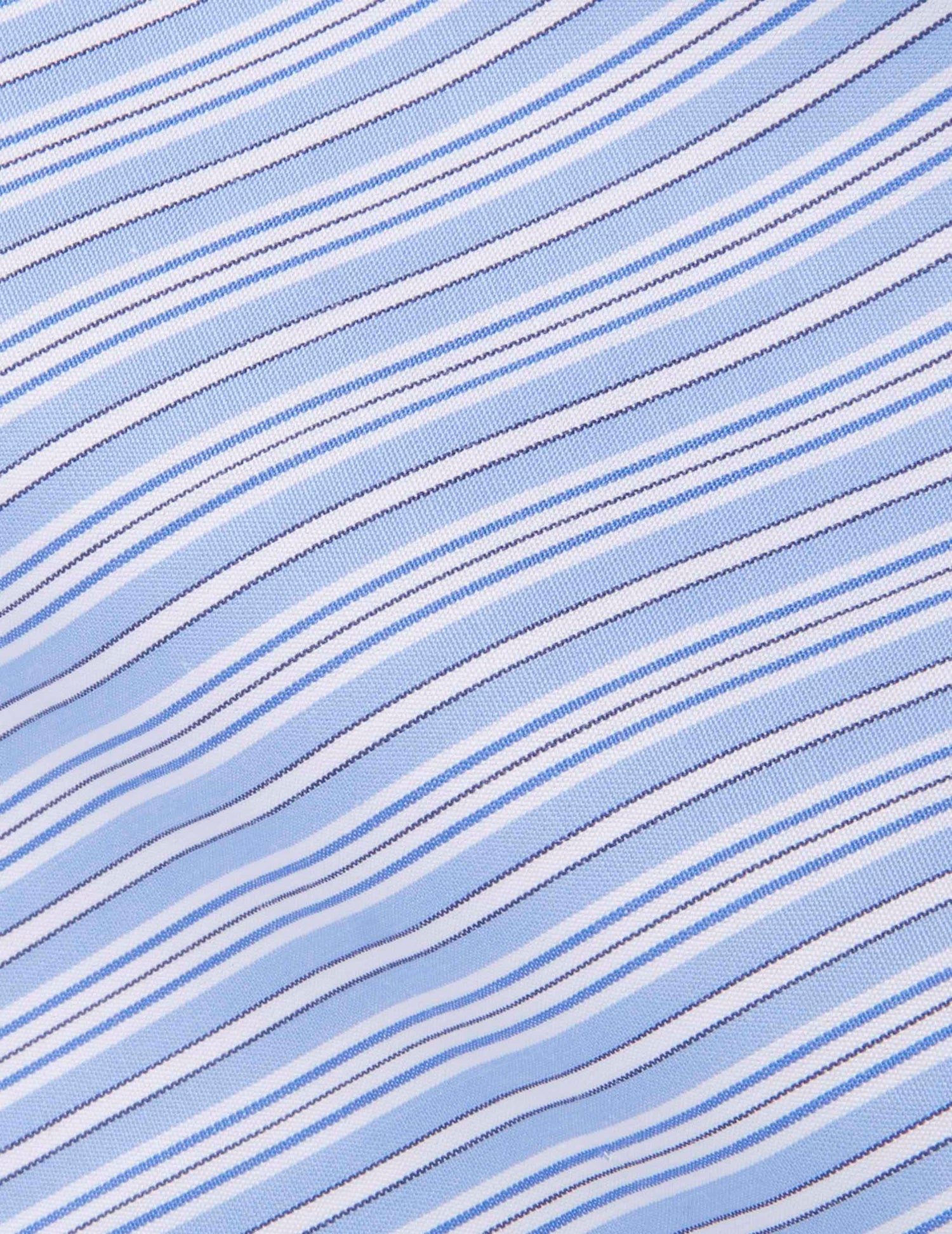 Chemise classique rayée bleue - Popeline - Col Américain#2