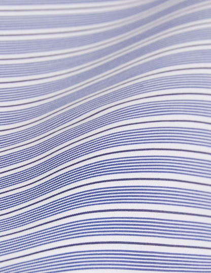 Chemise semi-ajustée rayée bleu marine