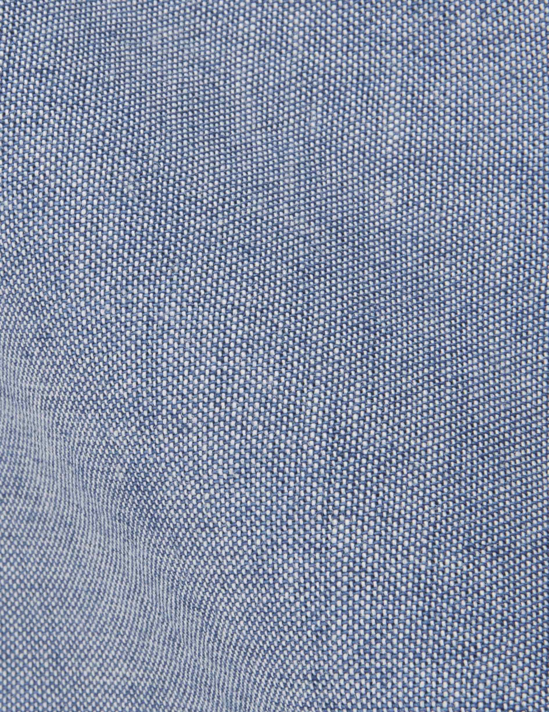 Chemise Aristote en denim bleu - Denim - Col Italien