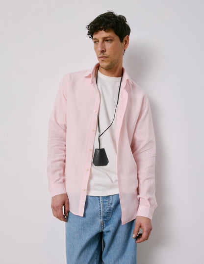 Light pink linen Aristote shirt